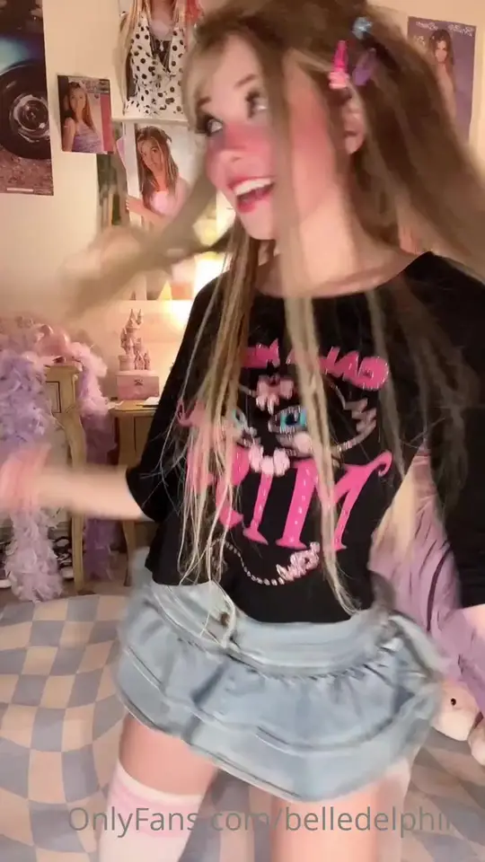 Playful Bedroom Dance in Mini Skirt