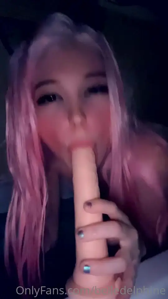 Catgirl Sucks Dildo Over the Bathtub