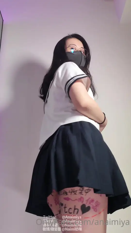 Sailor Uniform Body Writing Striptease