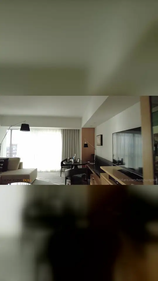 Masked woman hotel window standing sex