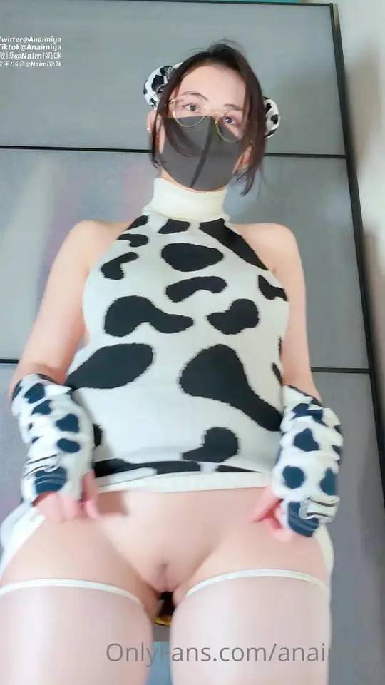 Cow Costume Tease With Bell Plug